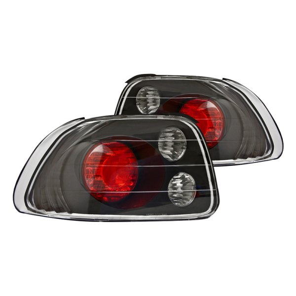 IPCW® - Bermuda Black/Red Euro Tail Lights, Honda Del Sol