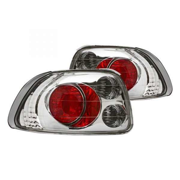 IPCW® - Chrome/Red Euro Tail Lights, Honda Del Sol
