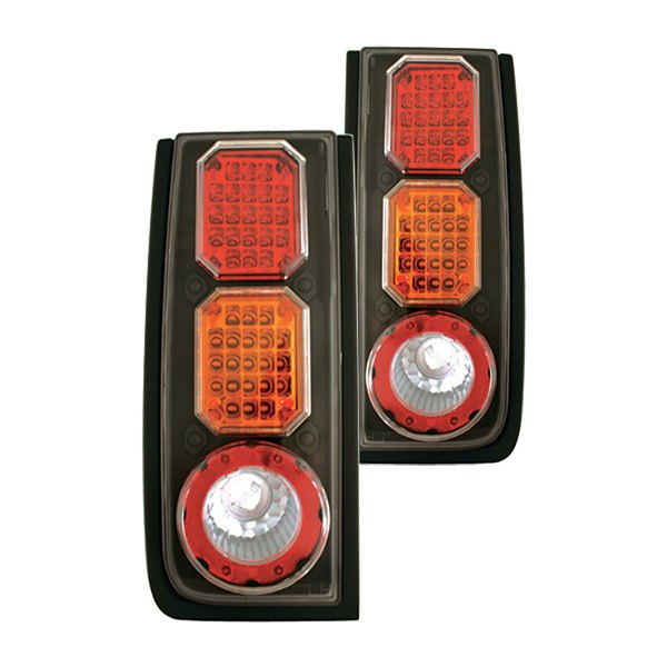 IPCW® - Black Red/Amber LED Tail Lights, Hummer H2
