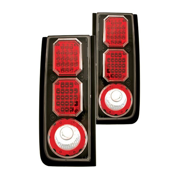 IPCW® - Bermuda Black/Red LED Tail Lights, Hummer H2