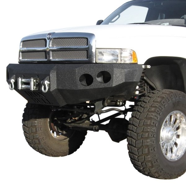 Iron Bull Bumpers® Dodge Ram 1500 2500 3500 1995 Full Width Black Front Winch Hd Bumper