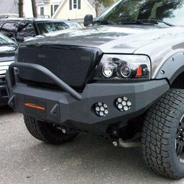 Iron Bull Bumpers® - Ford F-150 2005 Full Width Black Front Winch HD ...