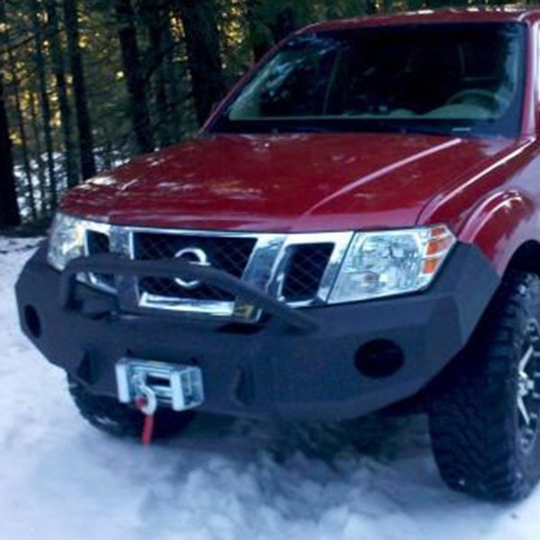 Iron Bull Bumpers® Nissan Frontier 2005 Full Width Black Front Winch