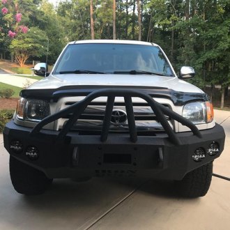 Iron Bull Bumpers® - Full Width Black Front Winch HD Bumper with Defender 6 Guard