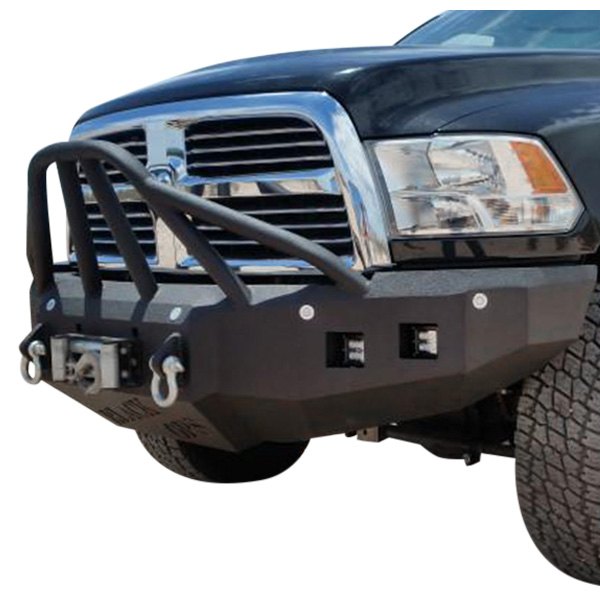 Iron Bull Bumpers® Ram 2500 2010 Full Width Black Front Winch HD Bumper with Defender 6 Guard