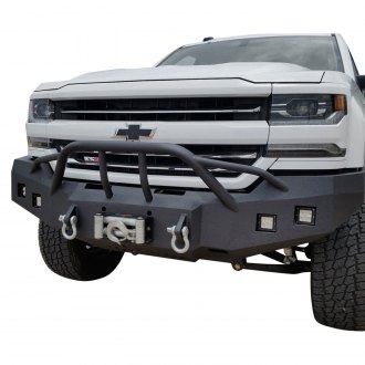 Iron Bull Bumpers® - Full Width Black Front Winch HD Bumper with Baja 1000 Guard
