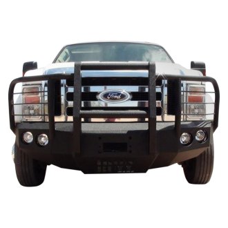 Iron Bull Bumpers® - Full Width Black Front Winch HD Bumper with Carnage Guard