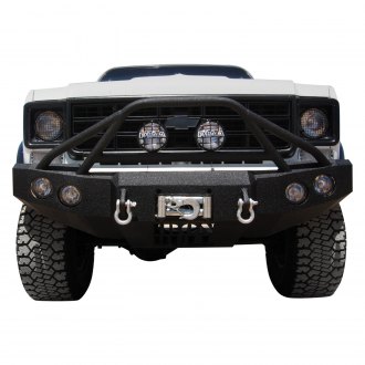 Iron Bull Bumpers® - Full Width Black Front Winch HD Bumper with Defender 4 Guard