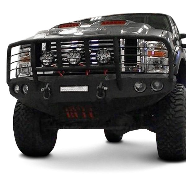 Iron Bull Bumpers® Chevy Silverado 1500 2008 Full Width Black Front HD Bumper with Enforcer Guard