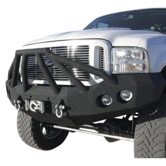 Iron Bull Bumpers® - Full Width Black Front Winch HD Bumper with Sniper 6 Guard
