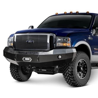 Iron Cross® - Heavy Duty Series Full Width Textured Black Front Winch HD Bumper