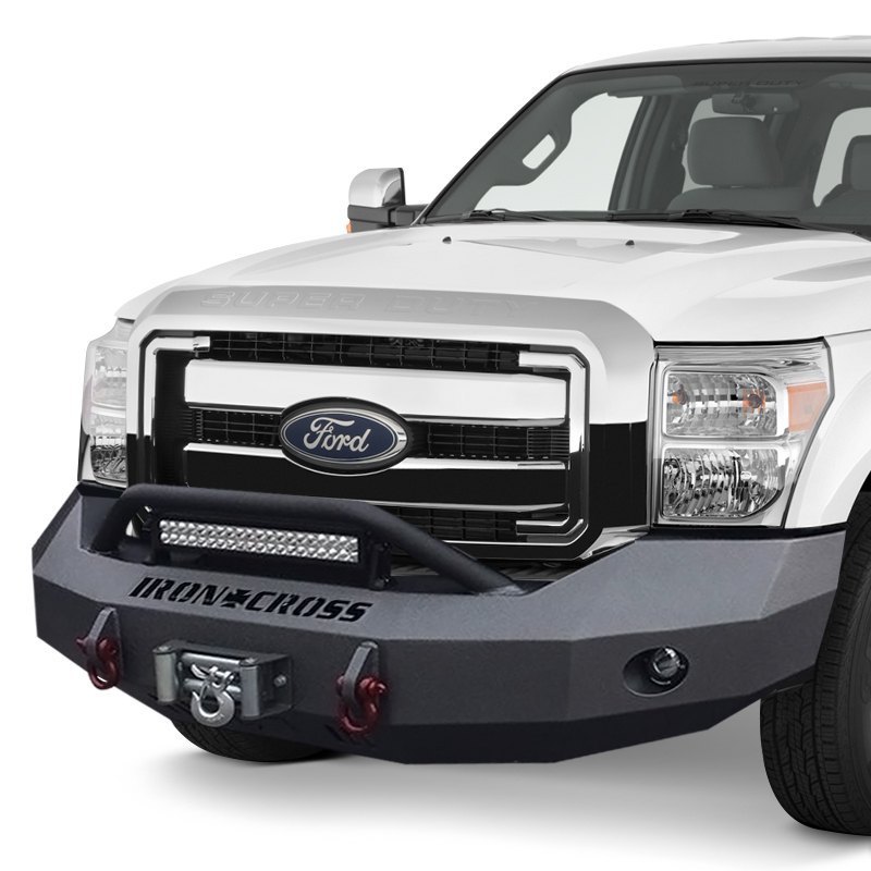 Iron Cross Ford F Heavy Duty Series Full Width Front Winch HD Bumper With Push Bar