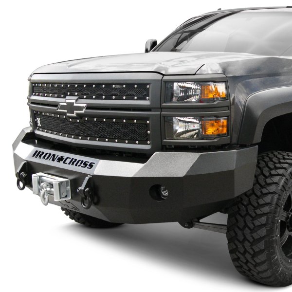 Iron Cross® - Heavy Duty Series Full Width Front HD Gloss Black Bumper 