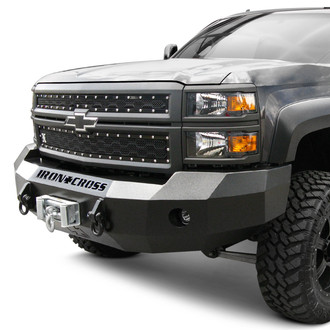 Iron Cross® - Heavy Duty Series Full Width Gloss Black Front Winch HD Bumper