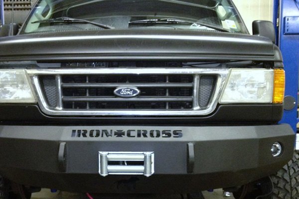 Iron Cross® - Heavy Duty Series Full Width Front HD Textured Black Bumper