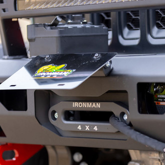 Ironman 4x4® - Raid Full Width Black Powder Coated Front Winch HD Bumper with Hoop