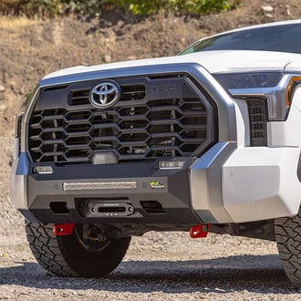 Ironman 4x4® - Raid Stubby Black Powder Coated Front Winch HD Bumper