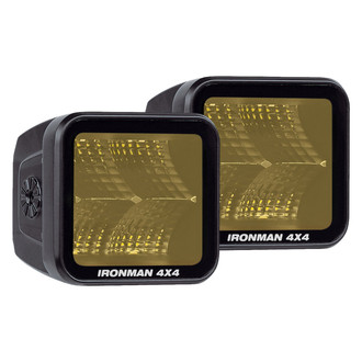 Ironman 4x4 ® - 3.2" 40W Cube Flood Beam Amber LED Light Kit