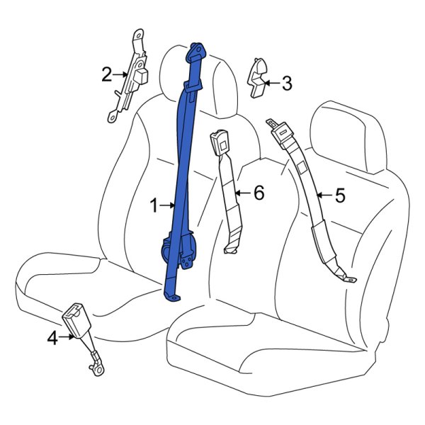 Seat Belt Lap and Shoulder Belt