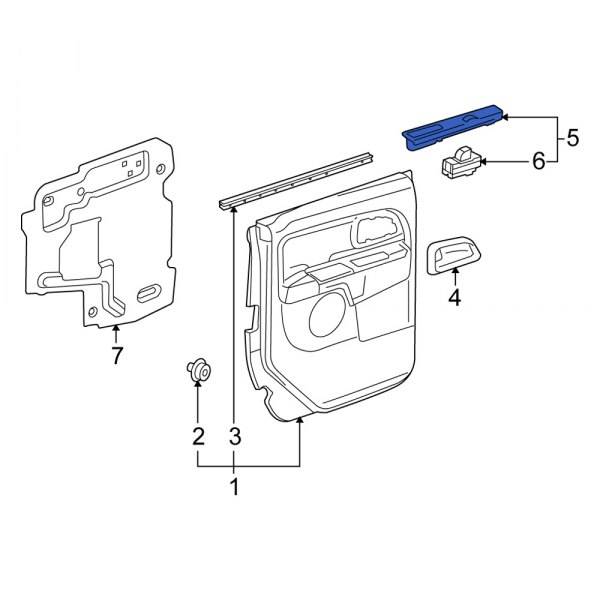 Door Window Switch Bezel