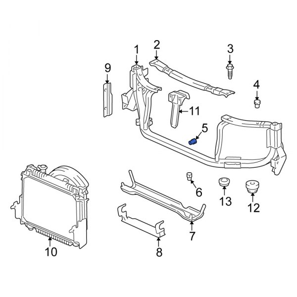 Radiator Support Panel Nut