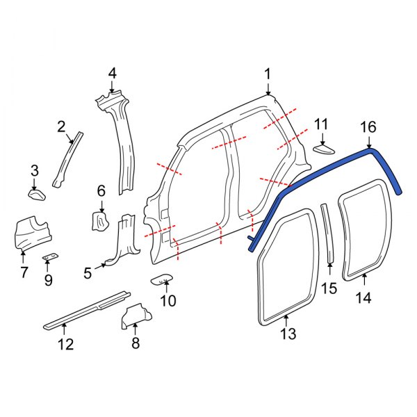 Roof Panel Weatherstrip