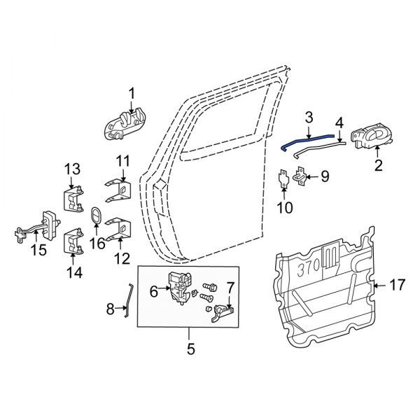 Door Lock Operating Rod