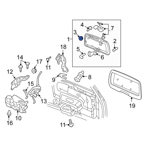 Liftgate Latch Handle Nut