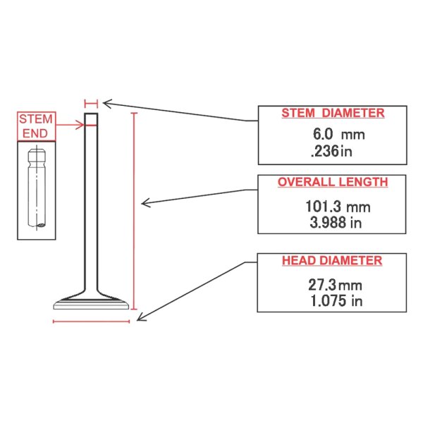 ITM Engine® Chevy Aveo / Aveo5 1.6L 2008 Exhaust Valve