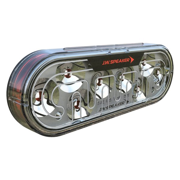 J.W. Speaker® - 274 Series 2"x6" Heated Oval Grommet/Flange Bracket Mount LED Reverse Light with Wiring Harness