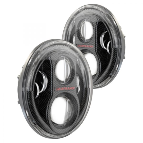 J.W. Speaker® - 8700 Evolution J2 7" Round Carbon Fiber Halo Projector LED Headlights