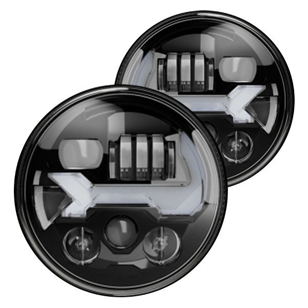 J.W. Speaker® 0557193 7" Round Black EVO J3 Projector LED Headlights