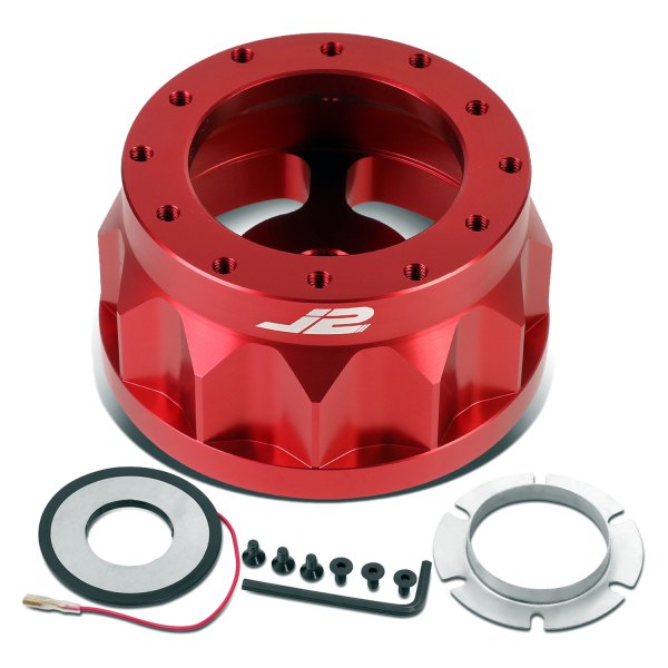 J2 Engineering® - Red Steering Wheel Hub Adapter