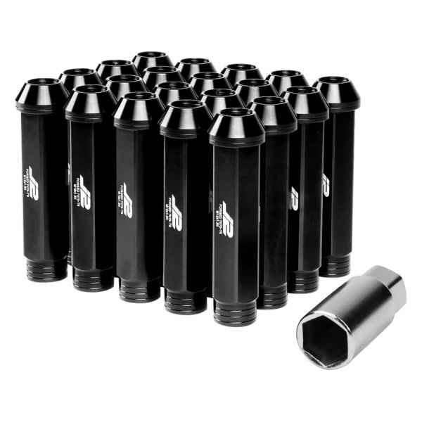 J2 Engineering® - Black Cone Seat Lug Nuts