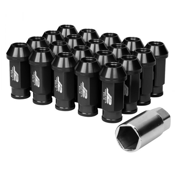 J2 Engineering® - Black Cone Seat Open End Lug Nuts