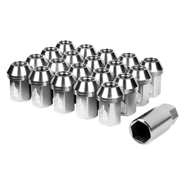 J2 Engineering® - Silver Cone Seat Closed End Lug Nuts