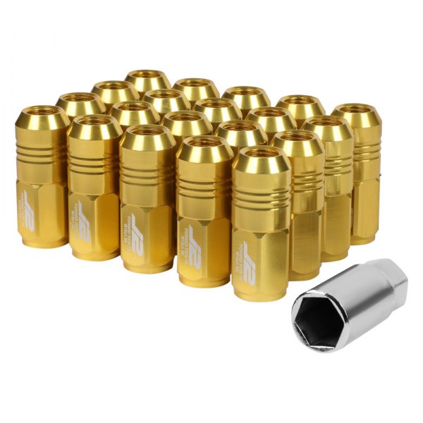 J2 Engineering® - Gold Cone Seat Closed End Lug Nuts