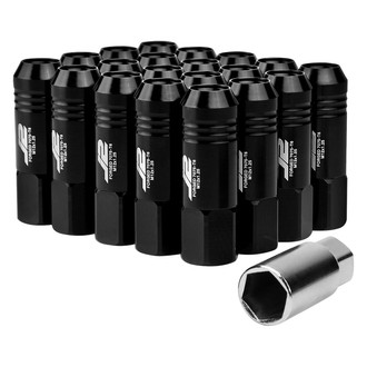 J2 Engineering® - Black Cone Seat Open End Lug Nuts