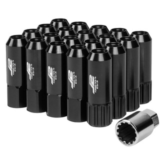J2 Engineering® - Black Cone Seat Open End Lug Wheel Installation Kit