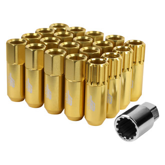 J2 Engineering® - Gold Cone Seat Open End Lug Wheel Installation Kit