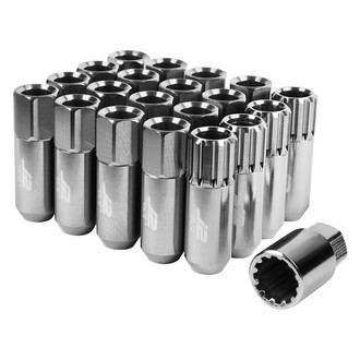J2 Engineering® - Silver Cone Seat Open End Lug Wheel Installation Kit