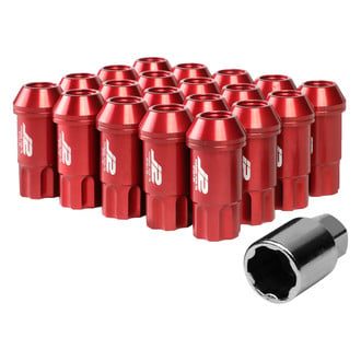 J2 Engineering® 79-1002022 - Red Cone Seat Spline Drive Open End Lug Nuts