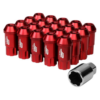 J2 Engineering® - Red Cone Seat Spline Drive Open End Lug Nuts