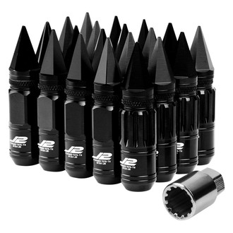 J2 Engineering® - Cone Seat Removable Spike Cap Knurled Top Lug Wheel Installation Kit