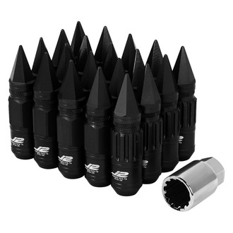 J2 Engineering® - Cone Seat Removable Spike Cap Knurled Top Lug Wheel Installation Kit