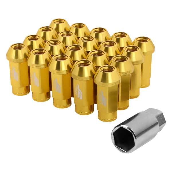 J2 Engineering® - Gold Cone Seat Open End Lug Nuts