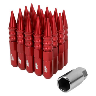 J2 Engineering® - Red Cone Seat Spiked Lug Nuts