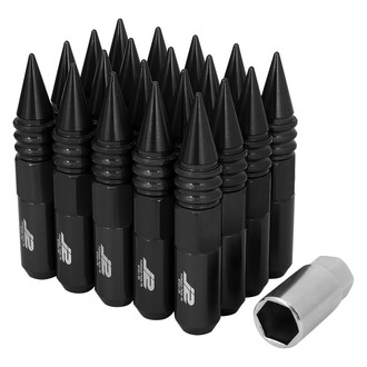J2 Engineering® - Black Cone Seat Spiked Lug Nuts