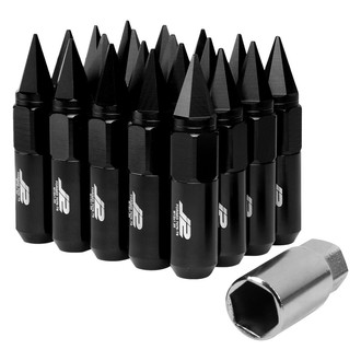 J2 Engineering® - Black Cone Seat Spiked Lug Nuts