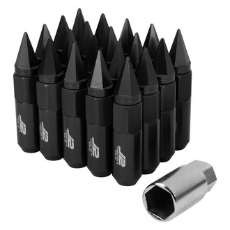 J2 Engineering® - Black Cone Seat Spiked Lug Nuts